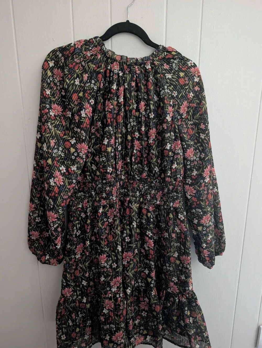 NWT Old Navy Floral & Metallic Boho Dress
